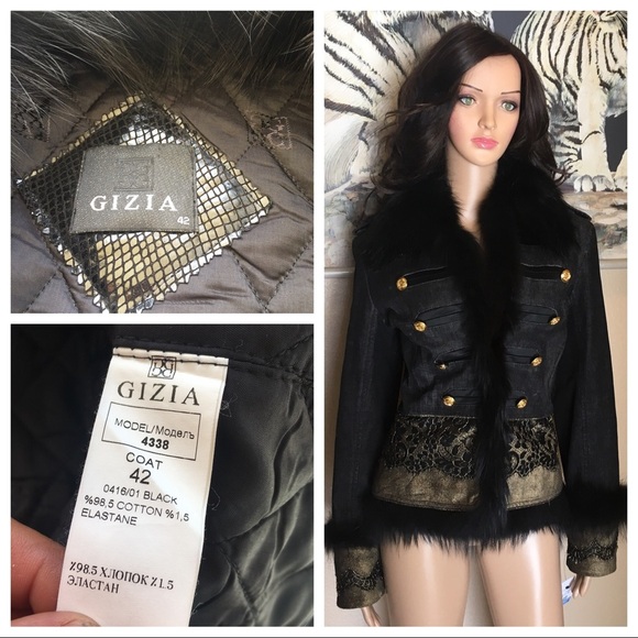 Authentic Gizia women’s coat black/gold size 42 - Picture 1 of 8